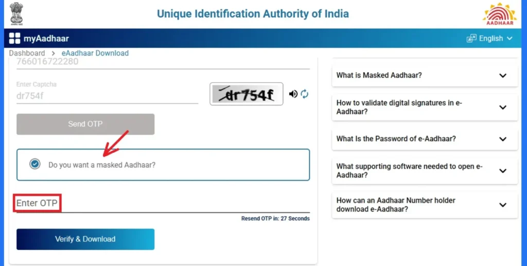 Do you want a masked Aadhaar